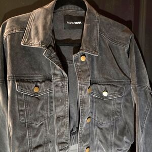 Fashion Nova Unisex Black Denim Jacket